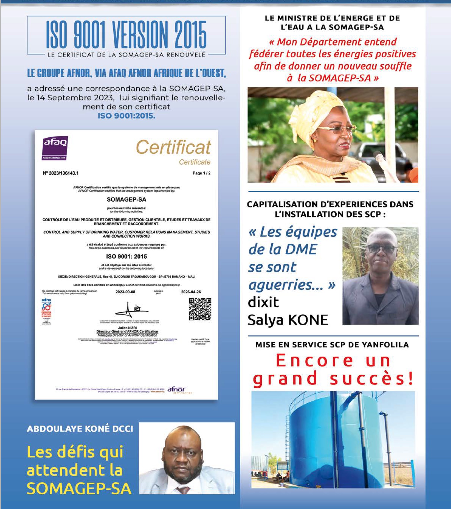 SOMAGEP-SA, revue trimestrielle d’informations générales N°28